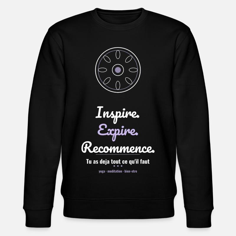 Expire. Yoga Méditation Bien-être - Sweat bio CHANGER Stanley/Stella Unisexe - noir