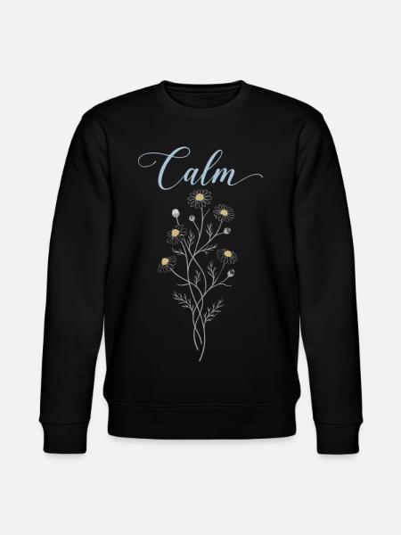 Chamomile Flowers Calm Relaxation - Stanley/Stella CHANGER Unisex Organic Sweatshirt - black