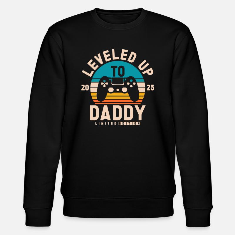Promoted to Papa 2025 - Stanley/Stella CHANGER Unisex Organic Sweatshirt - black