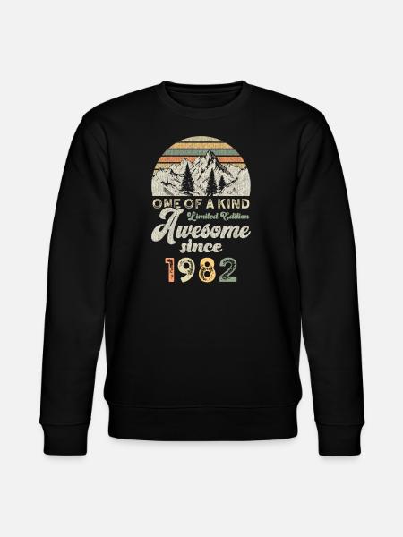 1982 Birthday Berge - Stanley/Stella CHANGER Unisex Organic Sweatshirt - black