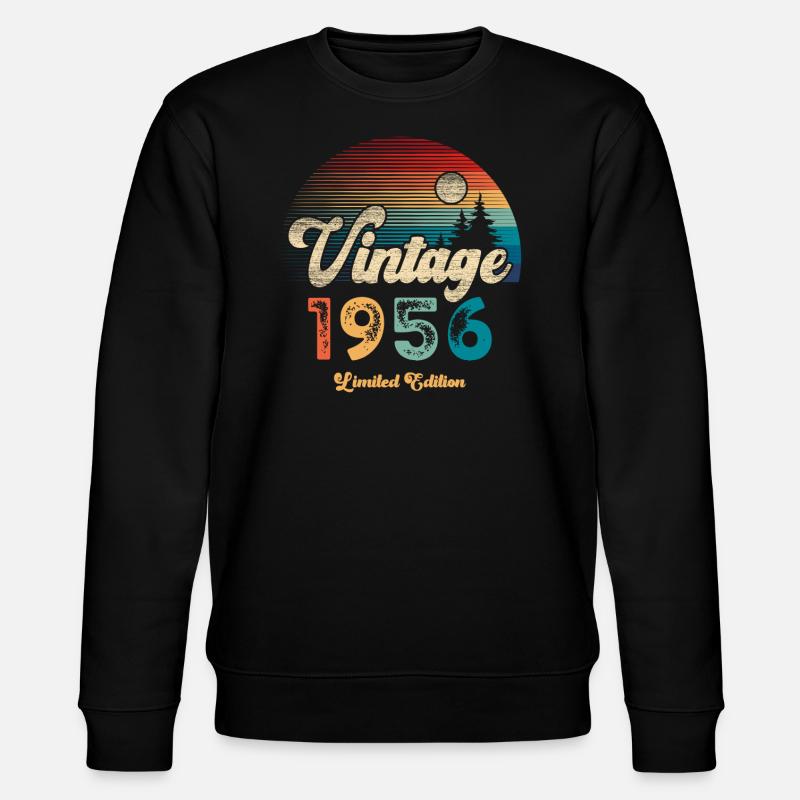 Millésime 1956 Anniversaire Rétro - Sweat bio CHANGER Stanley/Stella Unisexe - noir