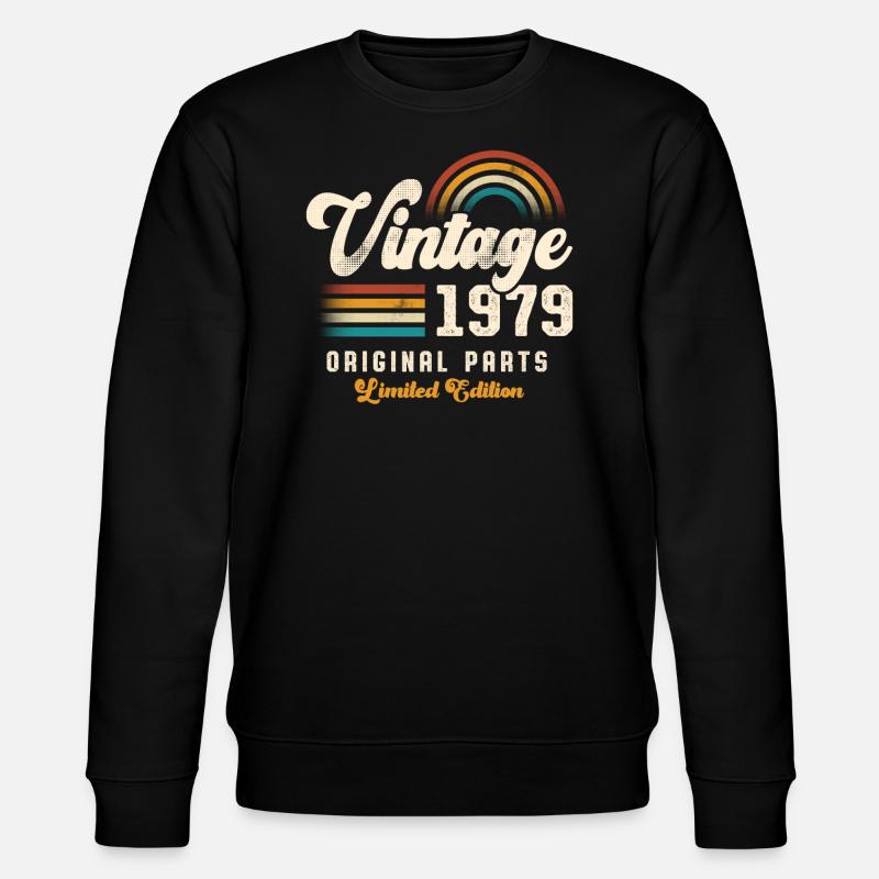 Millésime 1979 Anniversaire Rétro - Sweat bio CHANGER Stanley/Stella Unisexe - noir