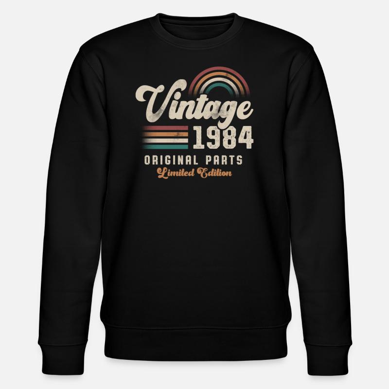 Millésime 1984 Anniversaire Rétro - Sweat bio CHANGER Stanley/Stella Unisexe - noir