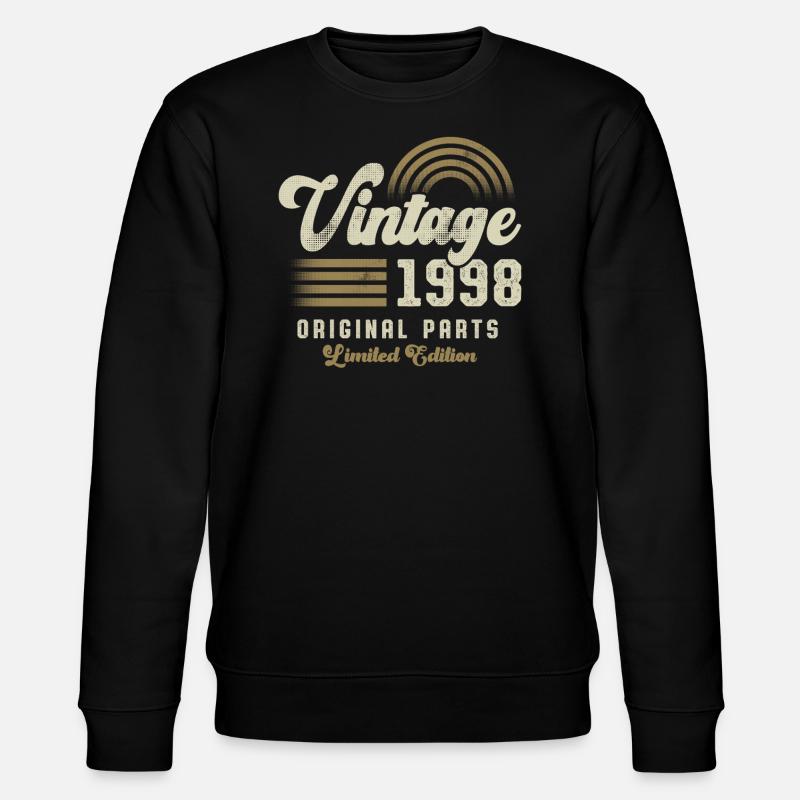 Millésime 1998 Anniversaire Rétro - Sweat bio CHANGER Stanley/Stella Unisexe - noir