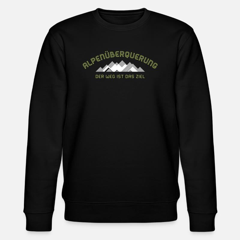 Alpenüberquerung 2C - Stanley/Stella Unisex Bio-Sweatshirt CHANGER  - Schwarz