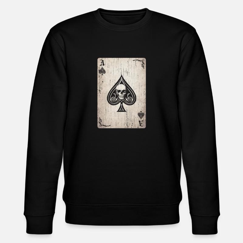 Ass Pik Todeskarte - Stanley/Stella Unisex Bio-Sweatshirt CHANGER  - Schwarz