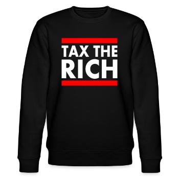 Tax the rich - Stanley/Stella Unisex Bio-Sweatshirt CHANGER  - Schwarz - Vorne - Nik (191cm) & Marisol (170cm)