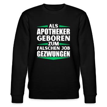 Apotheker im falschen Job gelandet - Stanley/Stella Unisex Bio-Sweatshirt CHANGER  - Schwarz - Vorne - Nik (191cm) & Marisol (170cm)