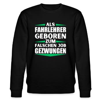 Driving instructor landed in the wrong job - Stanley/Stella CHANGER Unisex Organic Sweatshirt - black - Front - Nik (191cm) & Marisol (170cm)