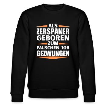 Zerspaner im falschen Job gelandet - Stanley/Stella Unisex Bio-Sweatshirt CHANGER  - Schwarz - Vorne - Nik (191cm) & Marisol (170cm)