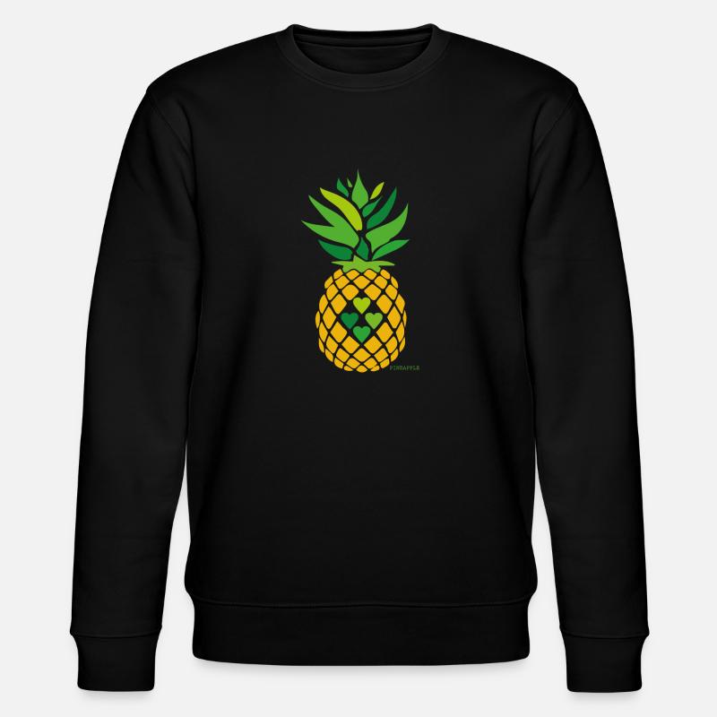 Liebe Ananas - Stanley/Stella Unisex Bio-Sweatshirt CHANGER  - Schwarz
