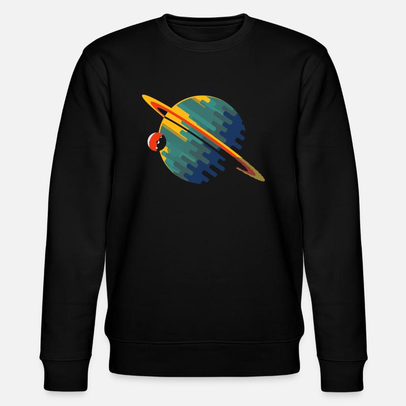 Saturn Planet - Stanley/Stella Unisex Bio-Sweatshirt CHANGER  - Schwarz