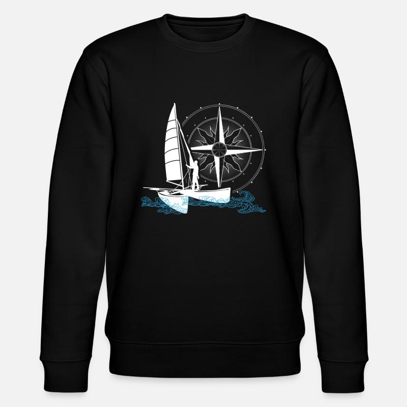 Catamaran Voile Double Coque Bi-Coque - Sweat bio CHANGER Stanley/Stella Unisexe - noir