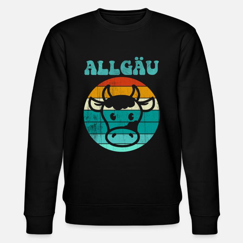 Allgäu Kuh - Stanley/Stella Unisex Bio-Sweatshirt CHANGER  - Schwarz