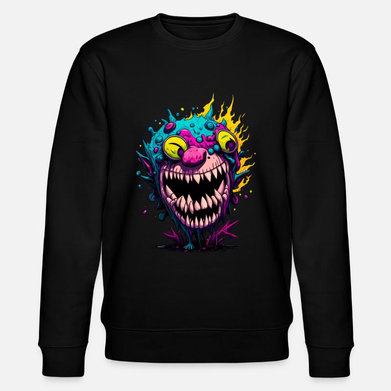 Bunter cooler Zombie - Stanley/Stella Unisex Bio-Sweatshirt CHANGER  - Schwarz