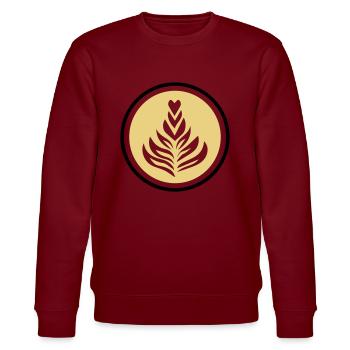 Kaffee Barista Cafe - Stanley/Stella Unisex Bio-Sweatshirt CHANGER  - Burgunderrot - Vorne - Nik (191cm) & Marisol (170cm)