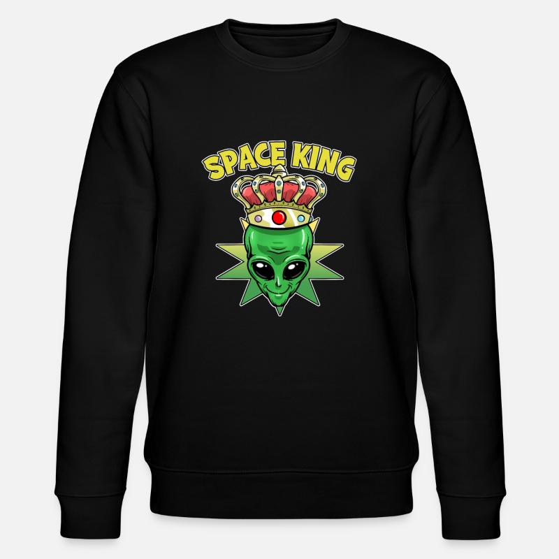 Weltraum König Alien - Stanley/Stella Unisex Bio-Sweatshirt CHANGER  - Schwarz