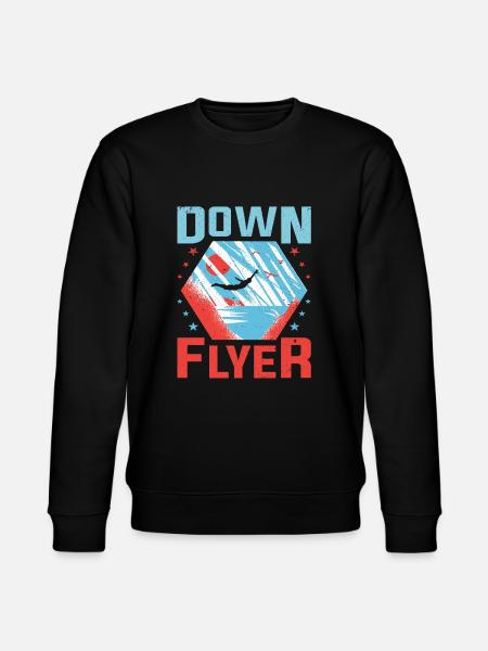 Down Flyer Cliff Jumping - Stanley/Stella CHANGER Unisex Organic Sweatshirt - black