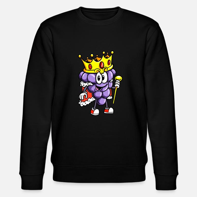 Weintrinker Traubenwein mit Anbau - Stanley/Stella Unisex Bio-Sweatshirt CHANGER  - Schwarz