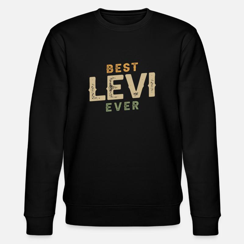 Best Levi Personalized Name Funny - Stanley/Stella CHANGER Unisex Organic Sweatshirt - black