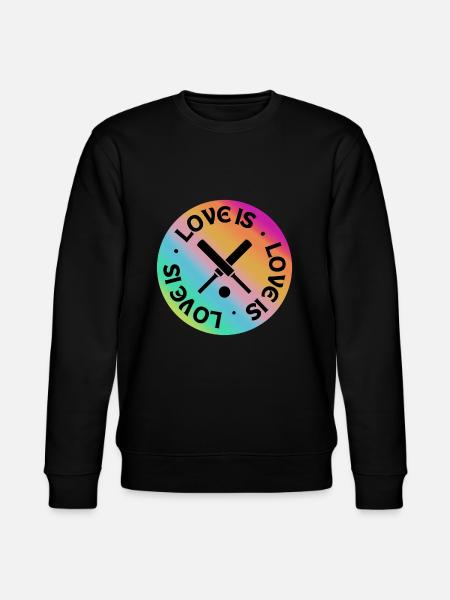 Cricket: Liebe ist. - Stanley/Stella Unisex Bio-Sweatshirt CHANGER - Schwarz