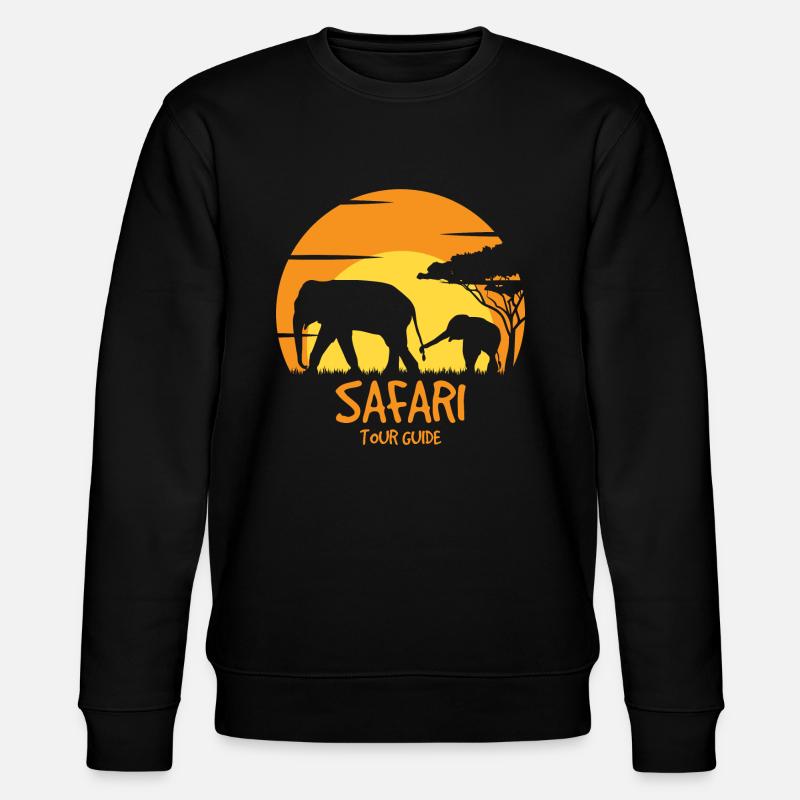 Safari Reiseführer - Stanley/Stella Unisex Bio-Sweatshirt CHANGER  - Schwarz