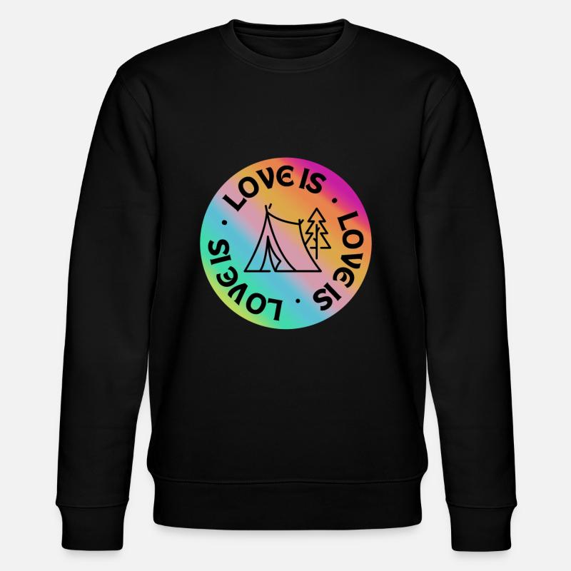 Camping: Love is. - Stanley/Stella CHANGER Unisex Organic Sweatshirt - black