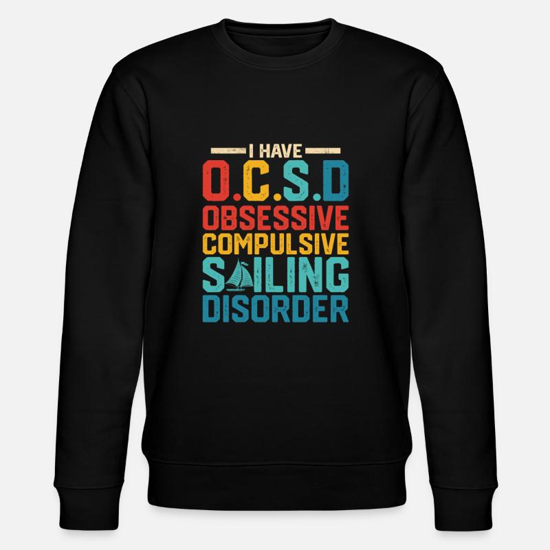 obsessives Segeln - Stanley/Stella Unisex Bio-Sweatshirt CHANGER - Schwarz