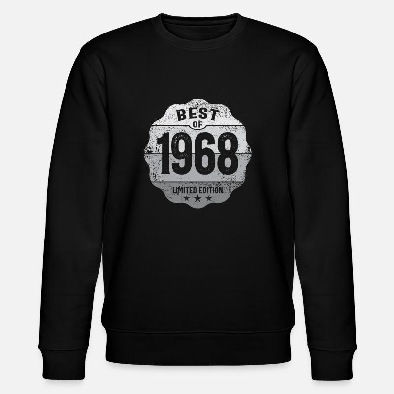 1968 Birthday 55 Years Old - Stanley/Stella CHANGER Unisex Organic Sweatshirt - black