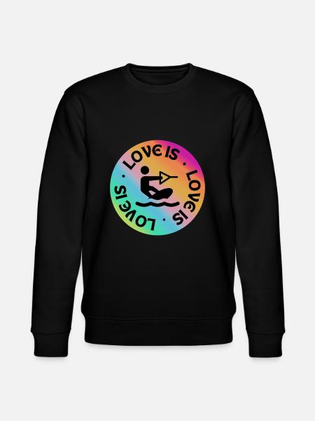 Love is wakeboarding. - Stanley/Stella CHANGER Unisex Organic Sweatshirt - black