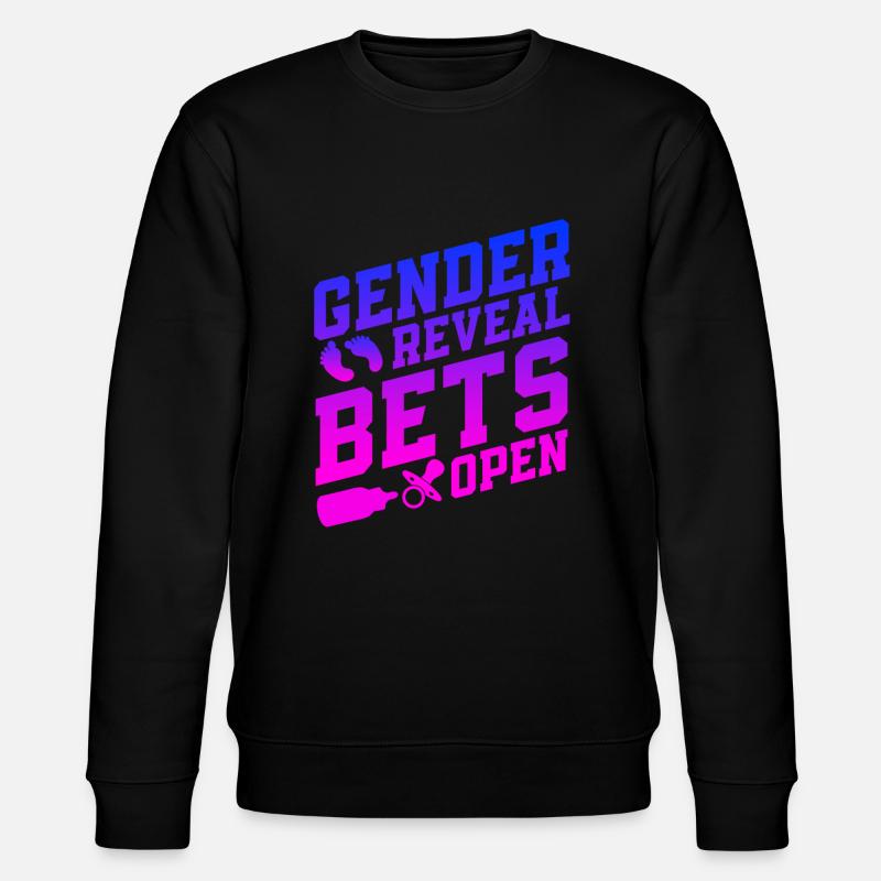 Gender Reveal Bets Open - Stanley/Stella Unisex Bio-Sweatshirt CHANGER  - Schwarz