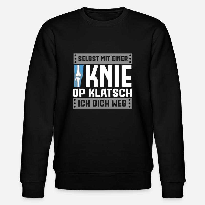 Knieersetzung - Selbst Mit Einer Knie Op - Stanley/Stella Unisex Bio-Sweatshirt CHANGER  - Schwarz
