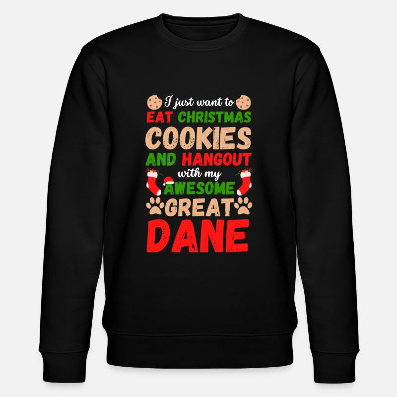 Biscuits de Noël Great Dane - Sweat bio CHANGER Stanley/Stella Unisexe - noir