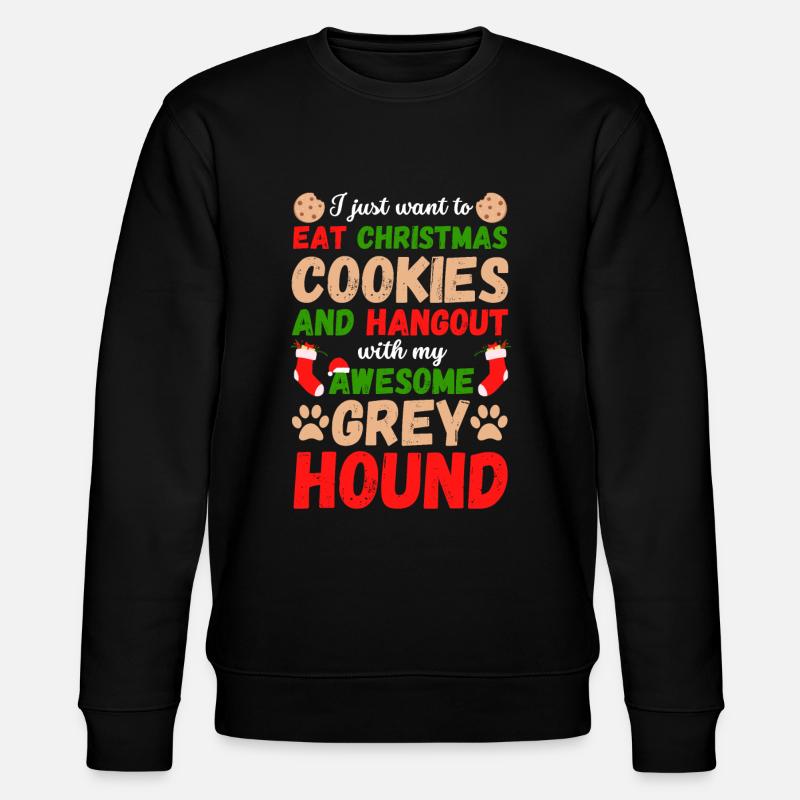 Biscuits lévriers de Noël - Sweat bio CHANGER Stanley/Stella Unisexe - noir