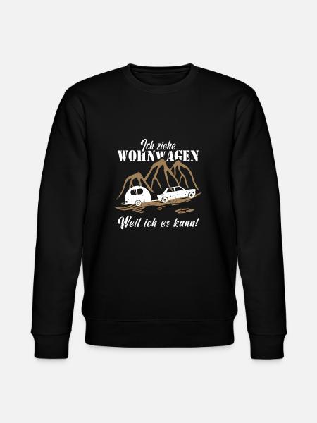 Ich ziehe Wohnwagen - Stanley/Stella Unisex Bio-Sweatshirt CHANGER  - Schwarz