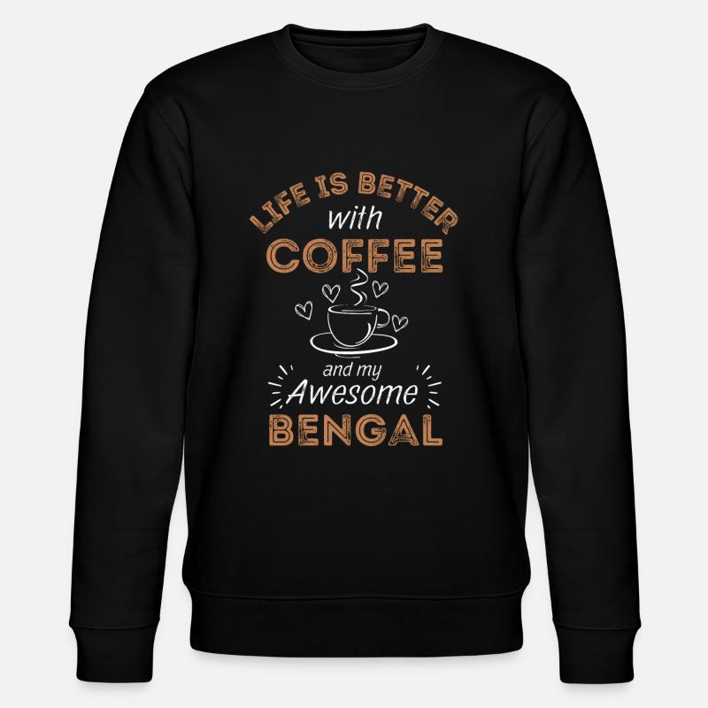 Café Bengal Cat Coffee - Sweat bio CHANGER Stanley/Stella Unisexe - noir