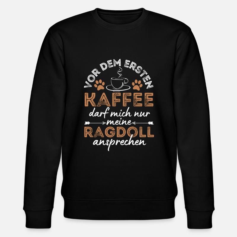 Ragdoll Cat Coffee Cafe - Stanley/Stella CHANGER Unisex Organic Sweatshirt - black