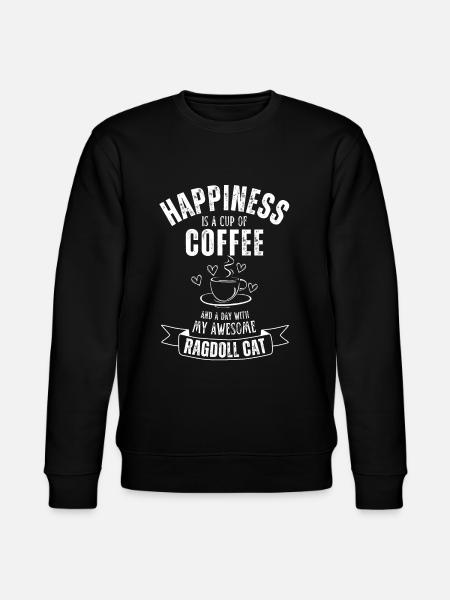 Ragdoll Katze Kaffee Cafe - Stanley/Stella Unisex Bio-Sweatshirt CHANGER - Schwarz