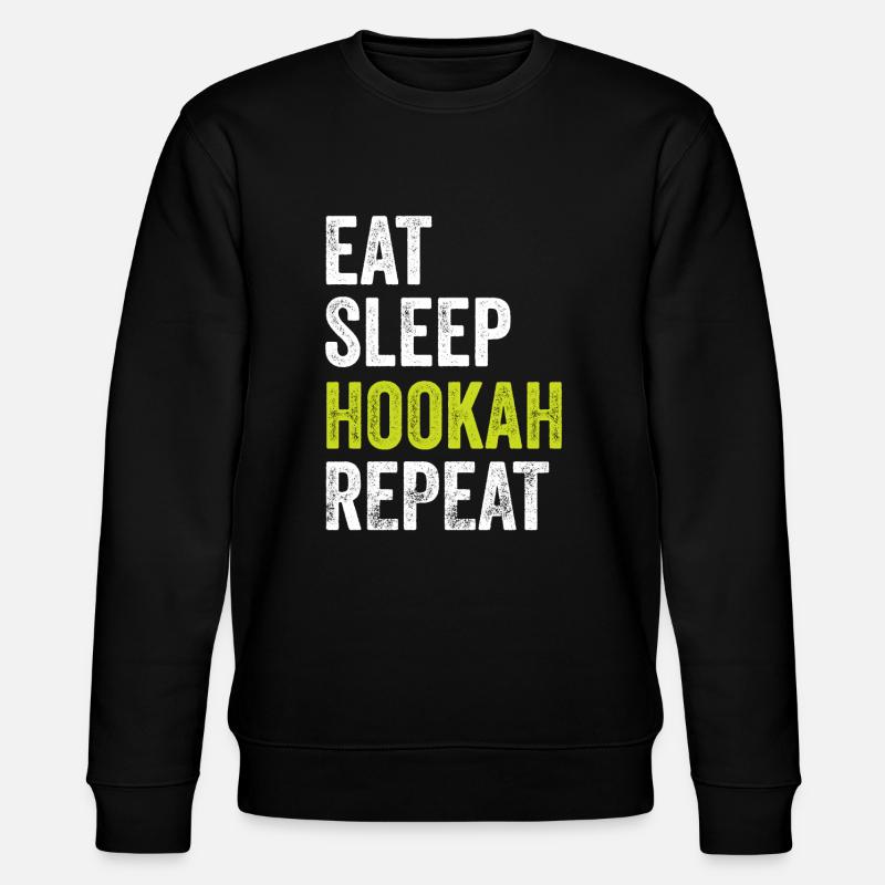 Eat Sleep Hookah - Stanley/Stella CHANGER Unisex Organic Sweatshirt - black