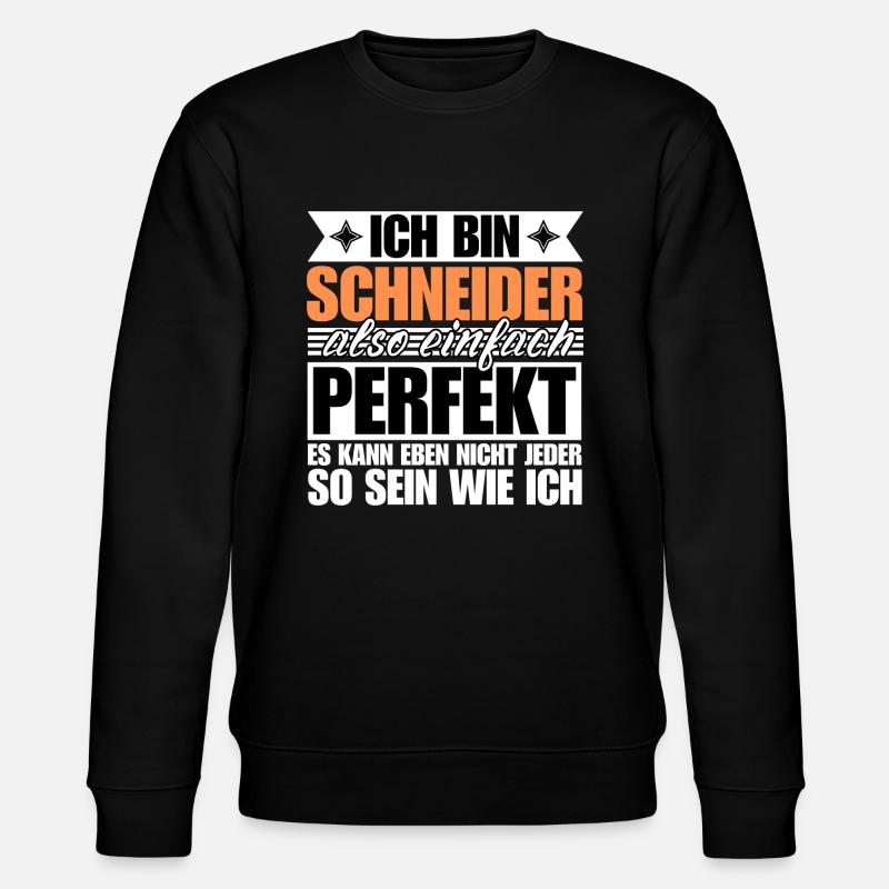 Perfekter Schneider - Stanley/Stella Unisex Bio-Sweatshirt CHANGER  - Schwarz