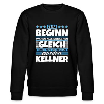Zum Beginn gleich die besten wurden Kellner - Stanley/Stella Unisex Bio-Sweatshirt CHANGER  - Schwarz - Vorne - Nik (191cm) & Marisol (170cm)