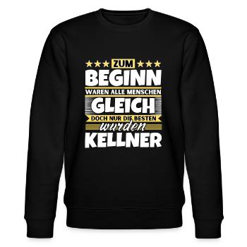 Zum Beginn gleich die besten wurden Kellner - Stanley/Stella Unisex Bio-Sweatshirt CHANGER  - Schwarz - Vorne - Nik (191cm) & Marisol (170cm)
