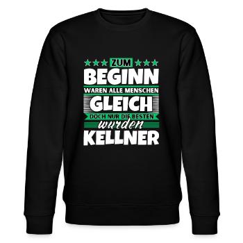 Zum Beginn gleich die besten wurden Kellner - Stanley/Stella Unisex Bio-Sweatshirt CHANGER  - Schwarz - Vorne - Nik (191cm) & Marisol (170cm)