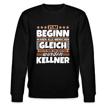 Zum Beginn gleich die besten wurden Kellner - Stanley/Stella Unisex Bio-Sweatshirt CHANGER  - Schwarz - Vorne - Nik (191cm) & Marisol (170cm)