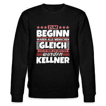 Zum Beginn gleich die besten wurden Kellner - Stanley/Stella Unisex Bio-Sweatshirt CHANGER  - Schwarz - Vorne - Nik (191cm) & Marisol (170cm)