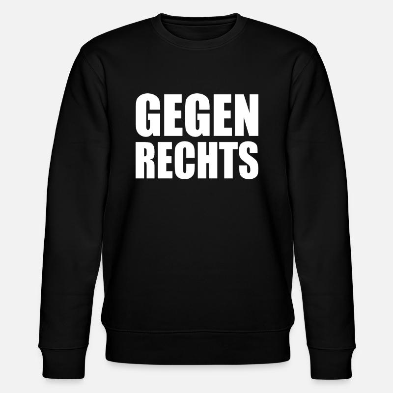 Gegen rechts - Stanley/Stella Unisex Bio-Sweatshirt CHANGER  - Schwarz