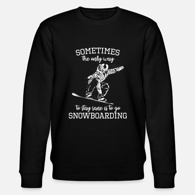Snowboard Snowboarding Snowboarder - Stanley/Stella CHANGER Unisex Organic Sweatshirt - black