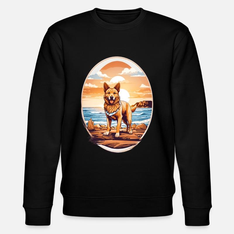 Chien sur la plage - Sweat bio CHANGER Stanley/Stella Unisexe - noir