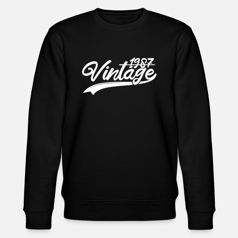 Millésime 1987 Cadeau d’anniversaire 1987 - Sweat bio CHANGER Stanley/Stella Unisexe - noir