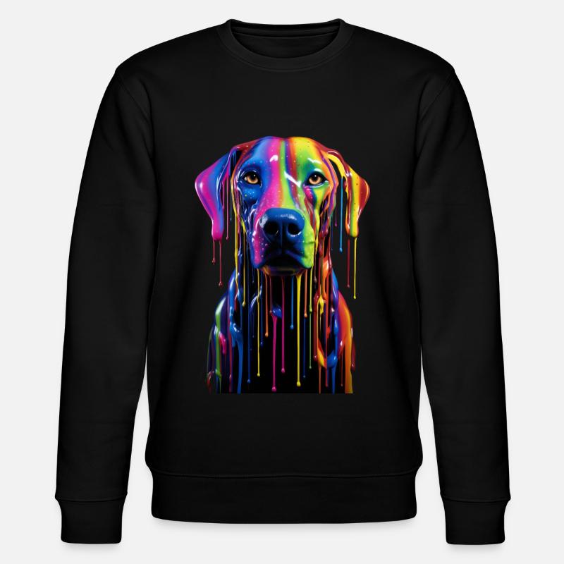 Chien arc-en-ciel - Sweat bio CHANGER Stanley/Stella Unisexe - noir